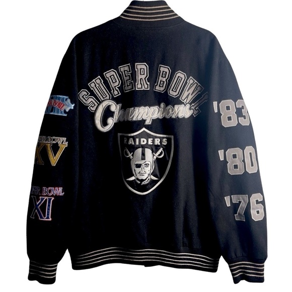 Vintage Raiders NFL GIII Commemorative Super Bowl Championship Jacket XL - Picture 2 of 7